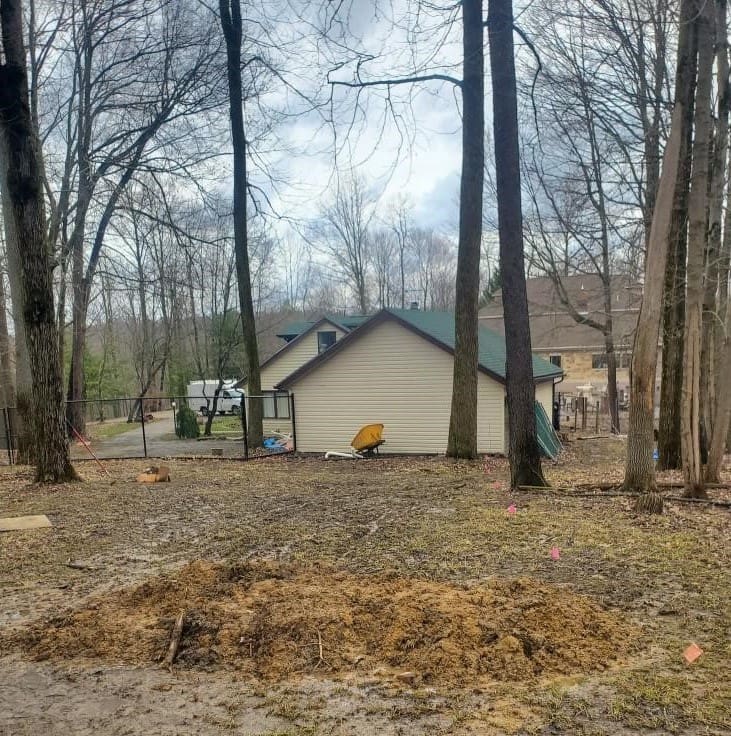 Backyard mid-construction