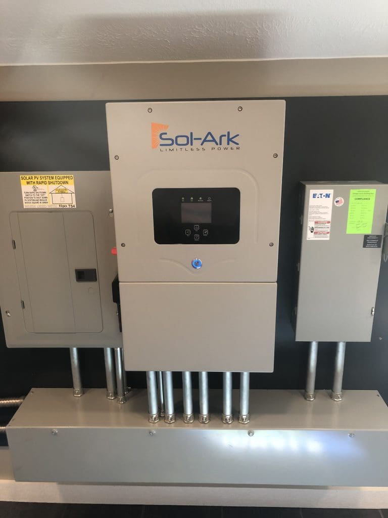 Eaton electrical panel labeled Geothermal / PV