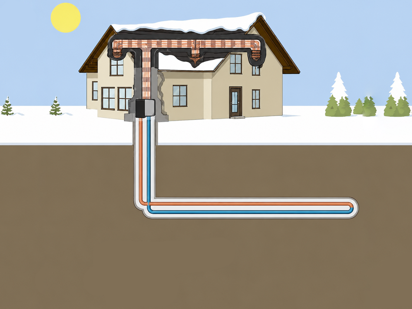 Horizontal loop field diagram